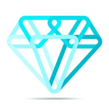 Diamond icon. Vector illustration. Stock Illustration