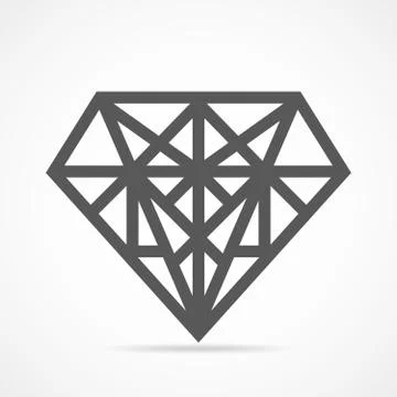 Diamond icon. Vector illustration. Illustrazione stock