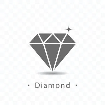 Diamond icon vector illustration on transparent background. Stock Illustration