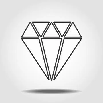 Diamond Icon Vector. Simple flat symbol. Perfect Line pictogram illustration Stock Illustration