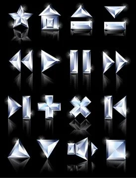 Diamond Icons. Stock Illustration