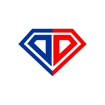Diamond Initial DD Lettermark Symbol Graphic Stock Illustration