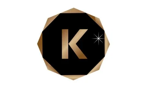Diamond Initial K Illustrazione stock