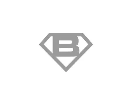 Diamond initial Letter B Logo design Stock Illustration
