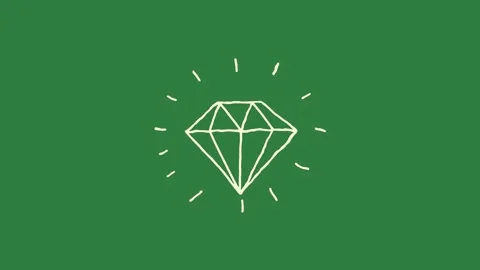 Diamond on isolated on green screen background Stock-Footage 336856272
