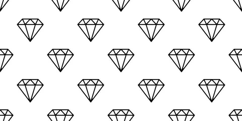 Diamond isolated icon vector seamless pattern wallpaper background イラスト素材