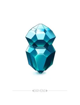Diamond isolated on white background Stock Illustration