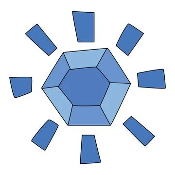 Diamond isolated on a white background Stock Illustration