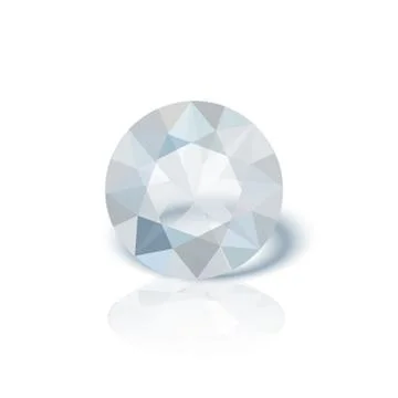 Diamond isolated on white background. Vector luxury accessory. Stock Illustration