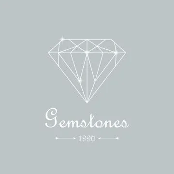 Diamond isolated on white Stock Illustration