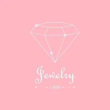 Diamond isolated on white Stock Illustration