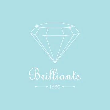 Diamond isolated on white Stock Illustration