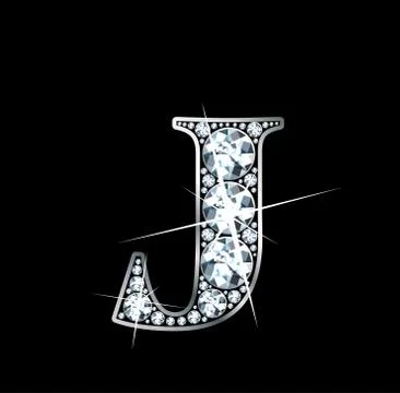 Diamond "J" RASTER Stock Illustration