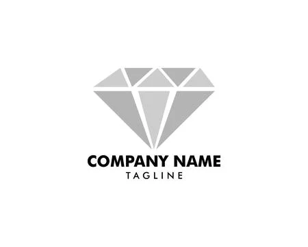 Diamond Jewellery Logo Design Vector Template Stock Illustration