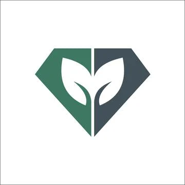 Diamond leaf icon. sign design Stock Illustration