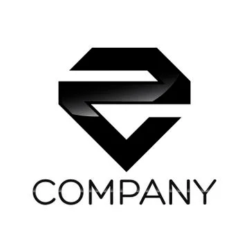Diamond letter E logo Stock Illustration