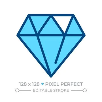 Diamond line color icon Stock Illustration