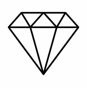 Diamond line icon Stock Illustration