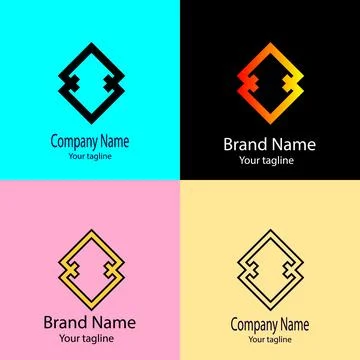 Diamond Link Exchange logo design Stock Illustration
