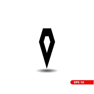 Diamond Location symbol Stock Illustration