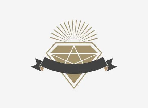 Diamond logo design vector icon Stock Illustration