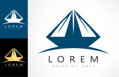 Diamond logo vector gemstone design Stock Illustration