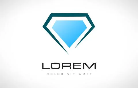 Diamond logo vector gemstone design Stock Illustration