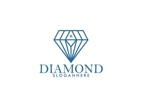 Diamond logo vector template Illustrazione stock
