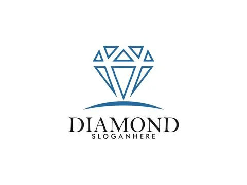 Diamond logo vector template Illustrazione stock