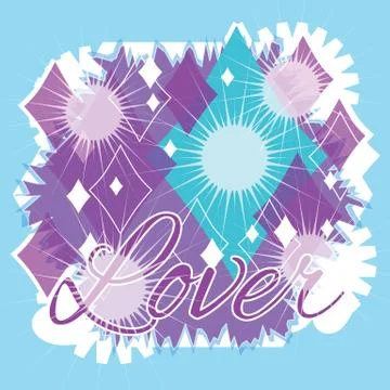 Diamond lover abstract graphic design Stock Illustration