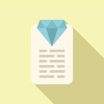 Diamond loyalty offer icon flat vector. Bonus system Illustrazione stock