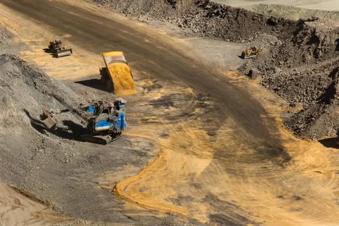 Diamond mine open pit Botswana Stock Photos