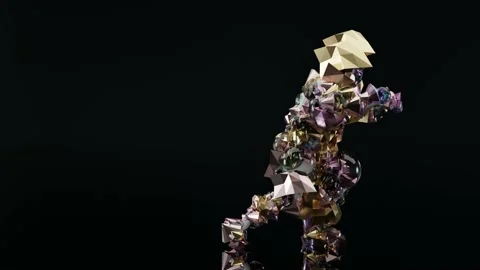 Diamond monster dance, demon dancing, House and hip hop, loop Stock Footage 175866658