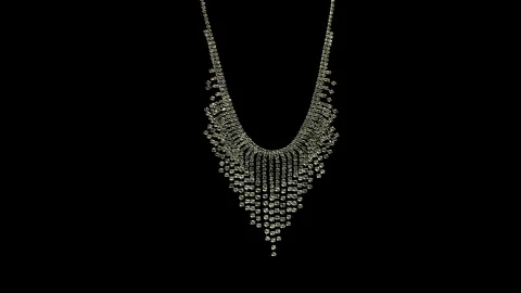 Diamond Necklace Stock Footage 265937229