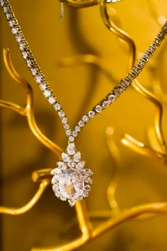 Diamond necklace Stock Photos