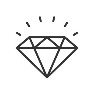 Diamond outline icon Stock Illustration
