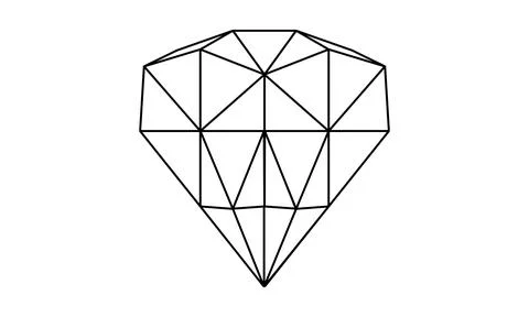 Diamond outline Stock Illustration