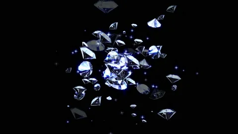 Diamond particle loop background animation Stock Footage 162110079
