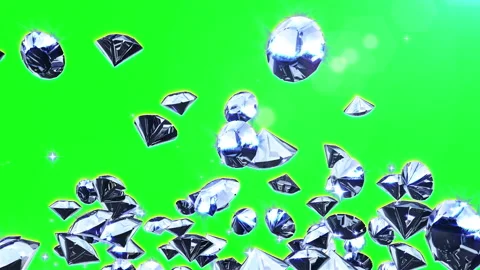 Diamond particle loop green screen background animation Stock Footage 162112431