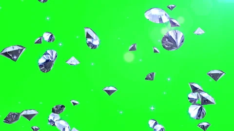 Diamond particle loop green screen background animation Stock Footage 162112954