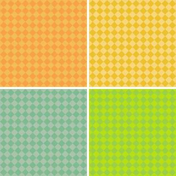 Diamond pattern background collection in multiple mixed colors Stock Illustration