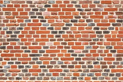 Diamond pattern brickwork, decorative black red brick wall UK Stock Photos