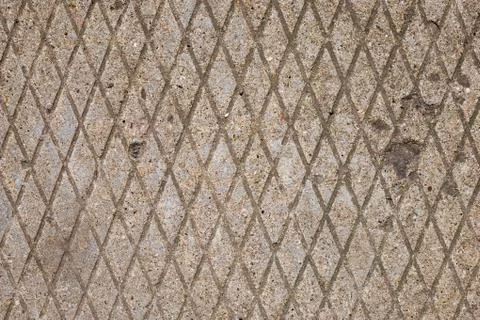 Diamond pattern of concrete pavement. Vertical diamond shape Stock Photos