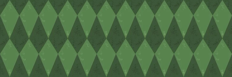Diamond pattern creates a seamless green harlequin checkerboard. Vintage diamond Stock Illustration