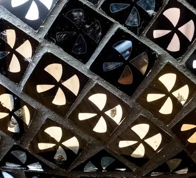 Diamond pattern with mirror Stock Photos