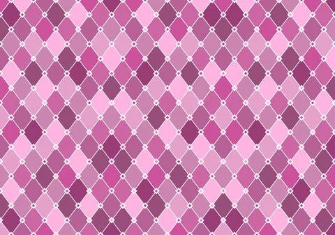 Diamond Pattern in Purple Tones with Light Pastel Diagonal Grid Stock Illustration