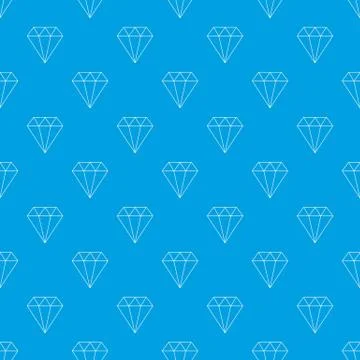 Diamond pattern vector seamless blue Stock Illustration