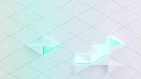 Diamond pattern on white background,science and technology concept,green ne.. Stock Illustration