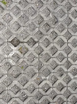 Diamond-patterned self-locking courtyard floors 스톡 사진