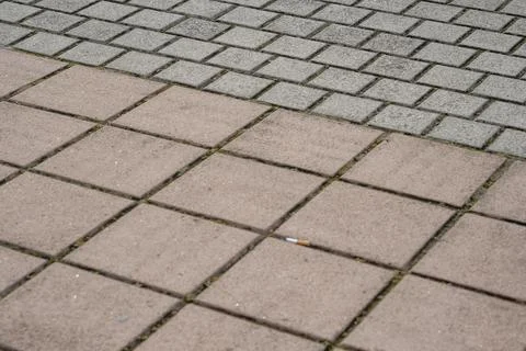 Diamond-patterned self-locking courtyard floors 스톡 사진